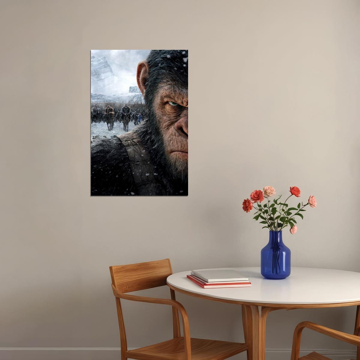War For The Planet Of The Apes Movie 2017 Drama Poster Wall Art Print Home Wall Decor - xonomax
