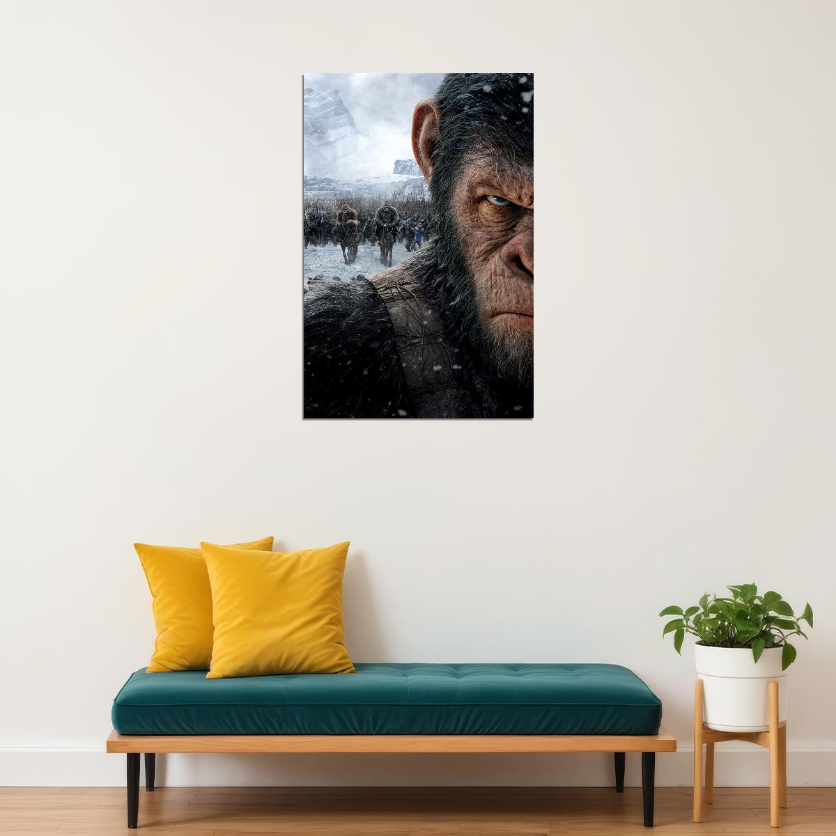 War For The Planet Of The Apes Movie 2017 Drama Poster Wall Art Print Home Wall Decor - xonomax