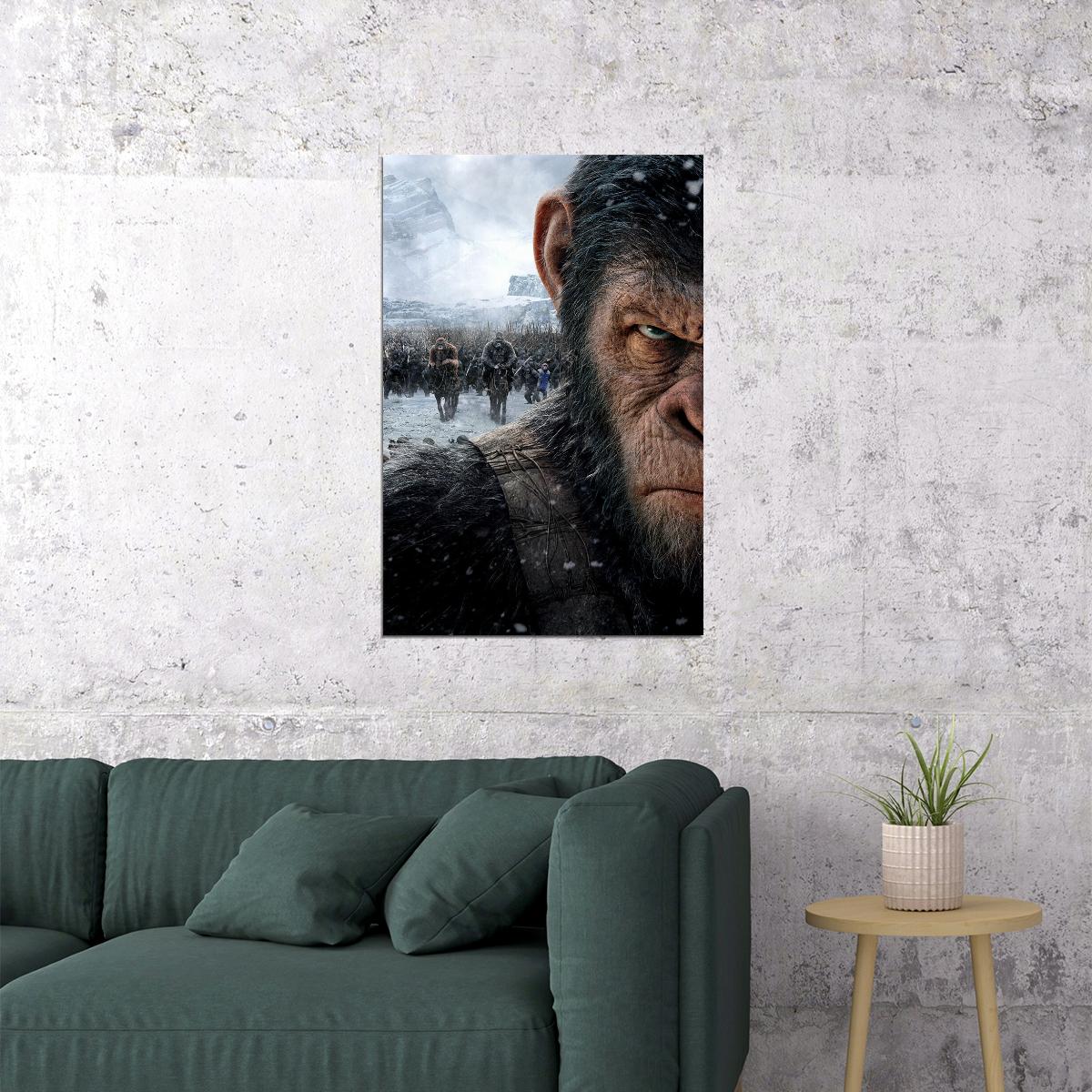 War For The Planet Of The Apes Movie 2017 Drama Poster Wall Art Print Home Wall Decor - xonomax