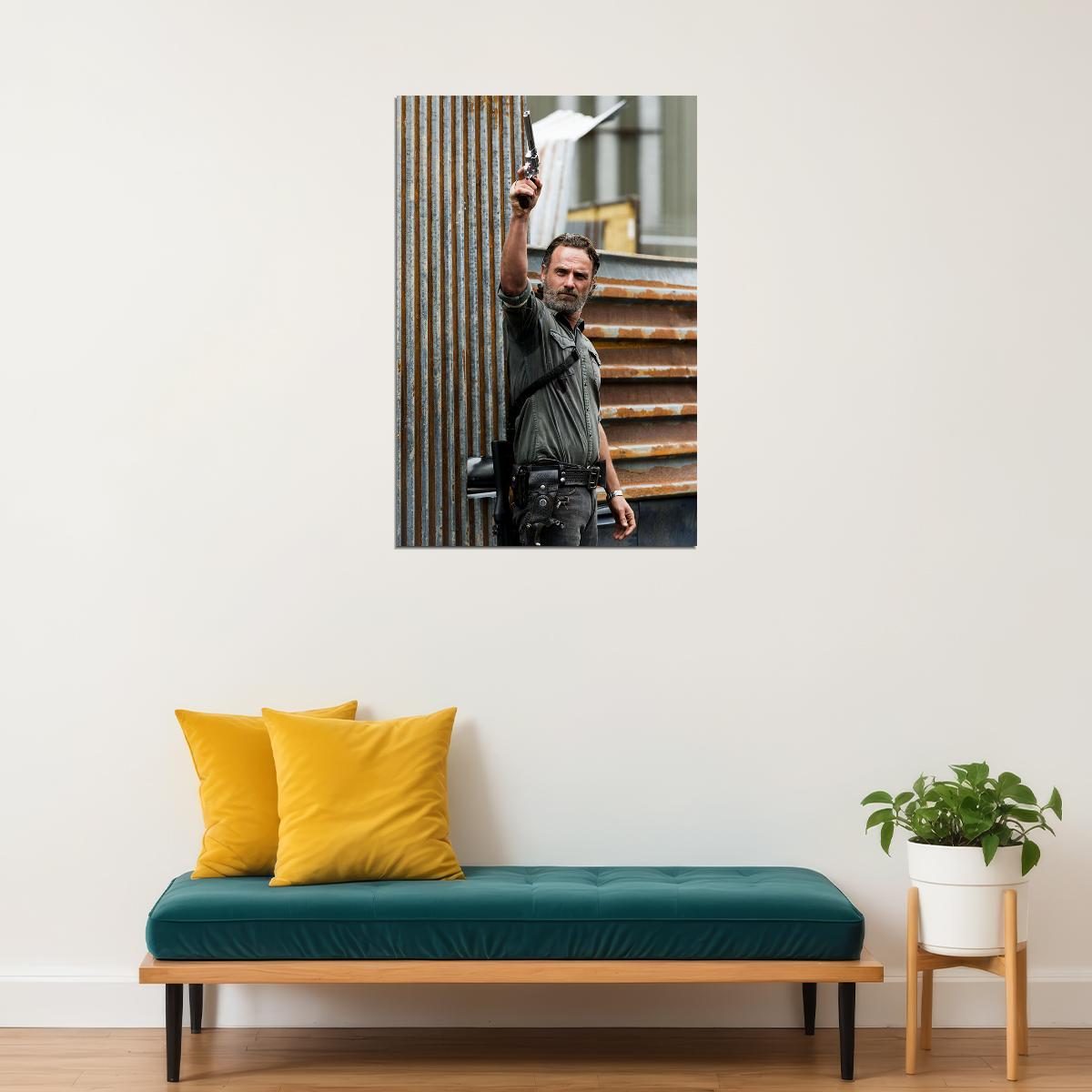 The Walking Dead Rick Grimes Horror Thriller Poster Wall Art Print Home Wall Decor