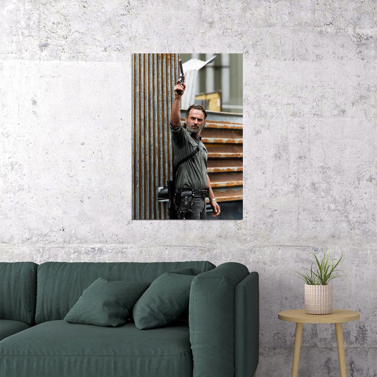 The Walking Dead Rick Grimes Horror Thriller Poster Wall Art Print Home Wall Decor
