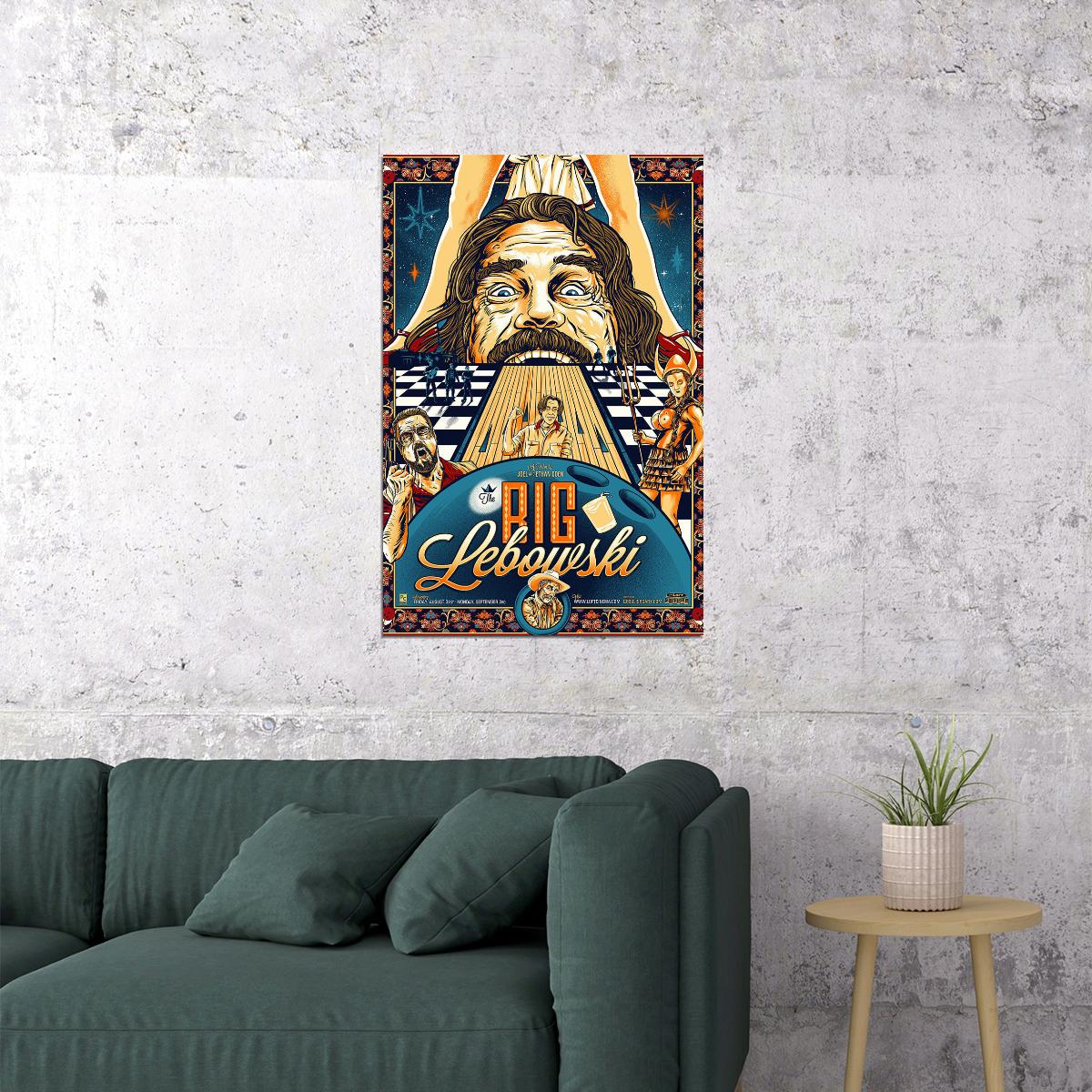 The Big Lebowski 1998 Classic Movie Comedy Poster Wall Art Print Home Wall Decor - xonomax