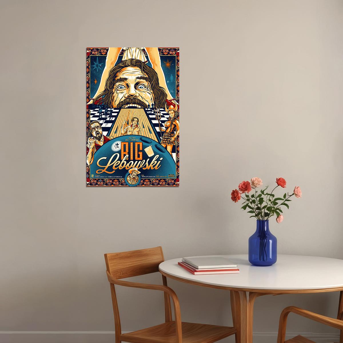 The Big Lebowski 1998 Classic Movie Comedy Poster Wall Art Print Home Wall Decor - xonomax