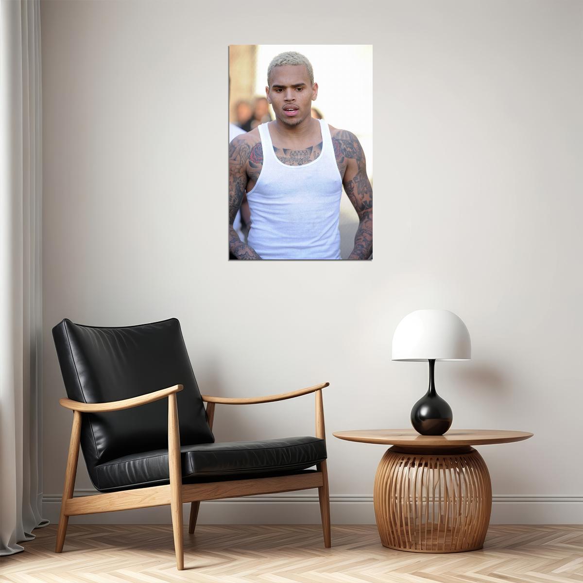 Chris Brown Rapper Music Star Rapper Singer Poster Wall Art Print Home Wall Decor - xonomax