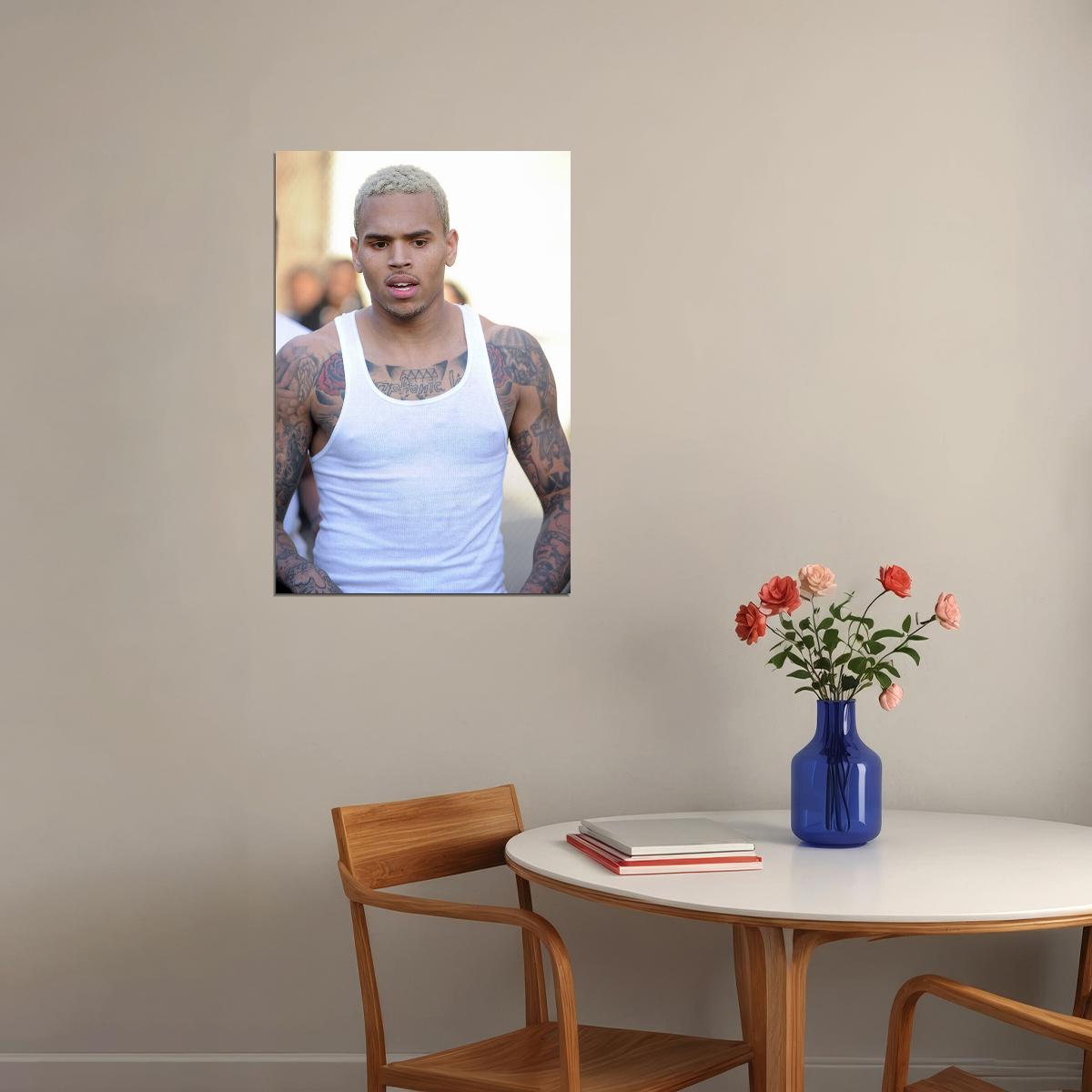 Chris Brown Rapper Music Star Rapper Singer Poster Wall Art Print Home Wall Decor - xonomax