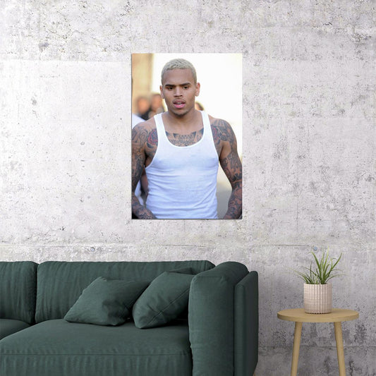 Chris Brown Rapper Music Star Rapper Singer Poster Wall Art Print Home Wall Decor - xonomax