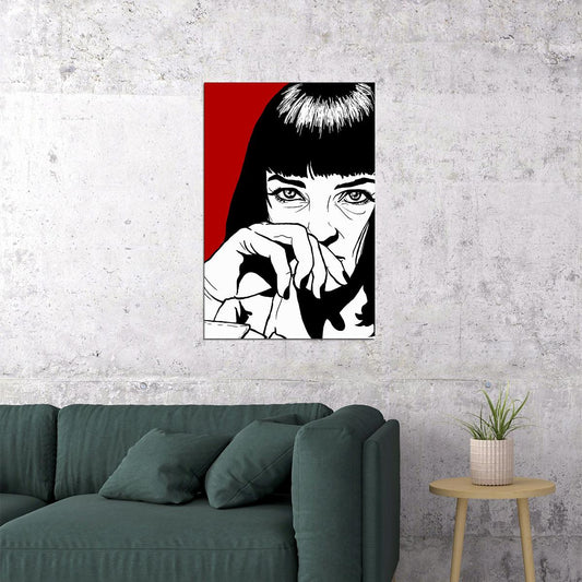 Pulp Fiction Movie Classic Film Uma Thurman Poster Wall Art Print Home Wall Decor - xonomax
