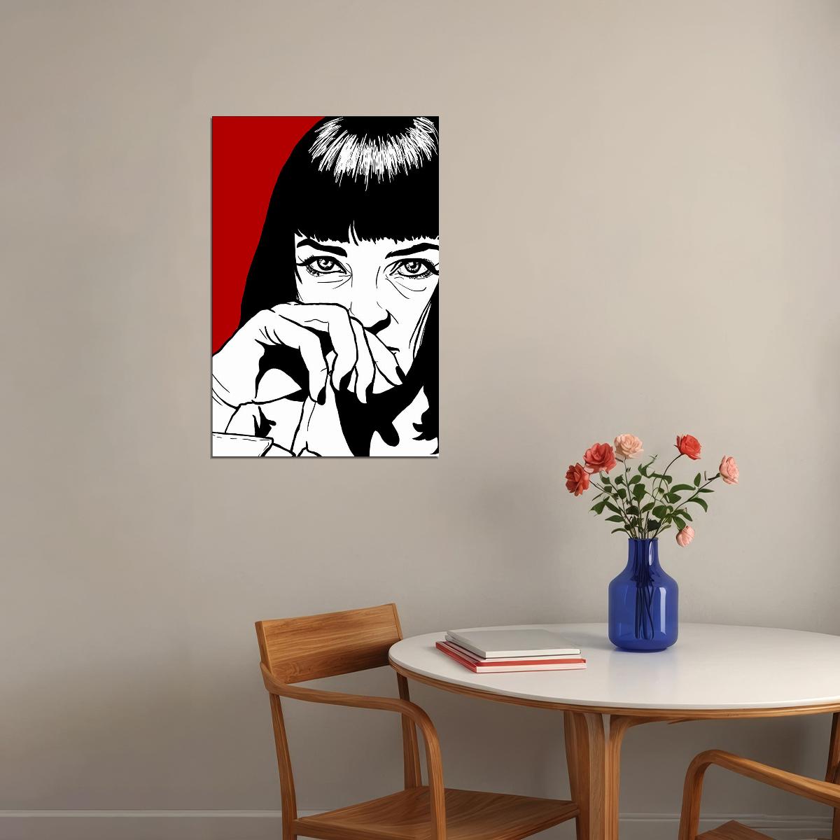Pulp Fiction Movie Classic Film Uma Thurman Poster Wall Art Print Home Wall Decor - xonomax