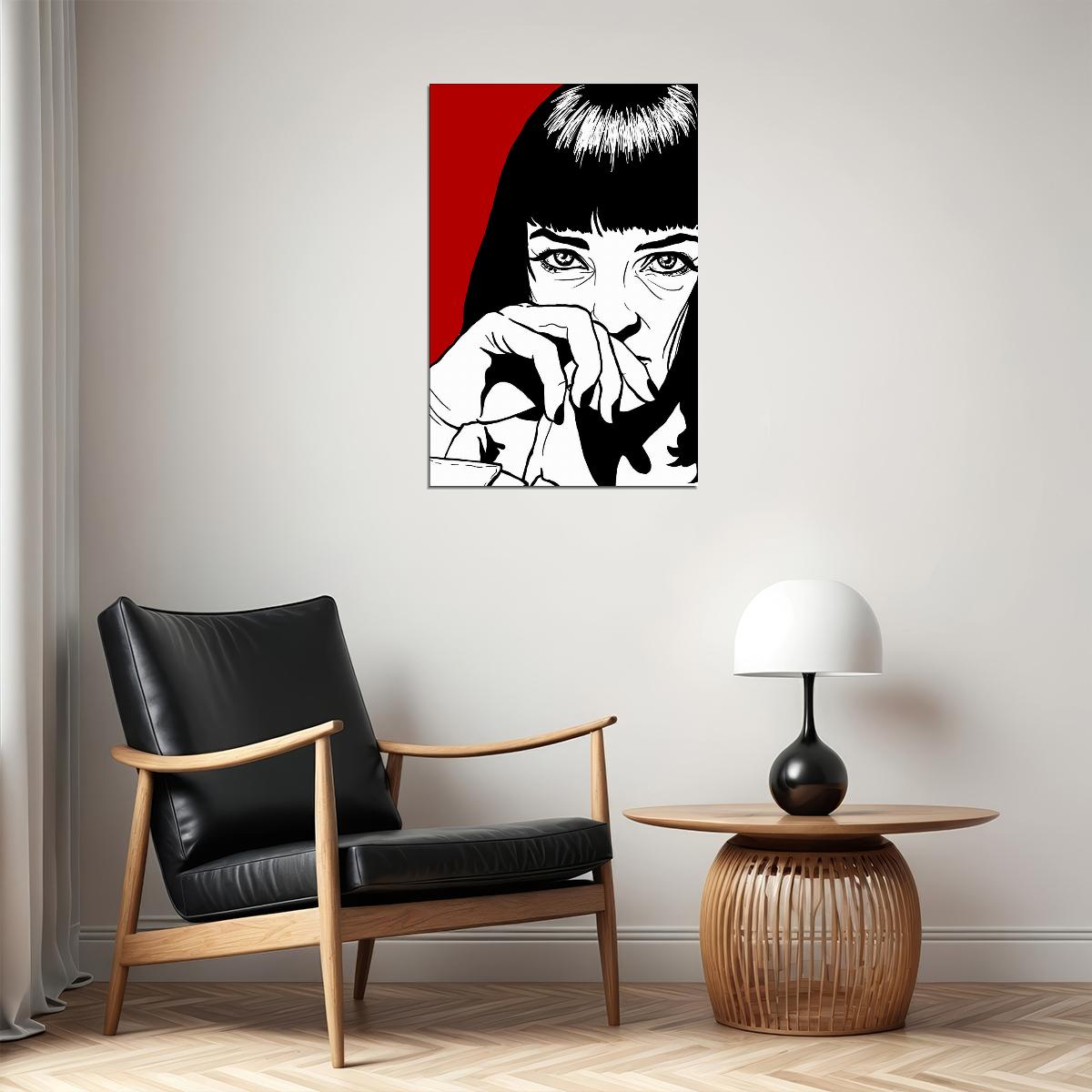 Pulp Fiction Movie Classic Film Uma Thurman Poster Wall Art Print Home Wall Decor - xonomax