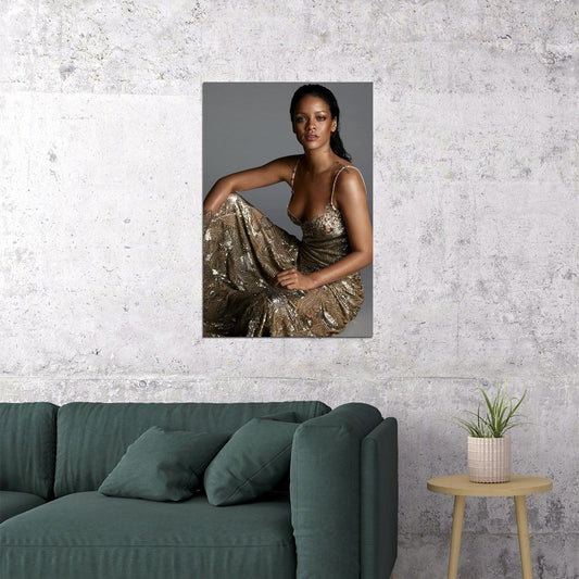 Rihanna Sexy Girl Music Rap Singer Fashion Designer Poster Wall Art Print Home Wall Decor - xonomax