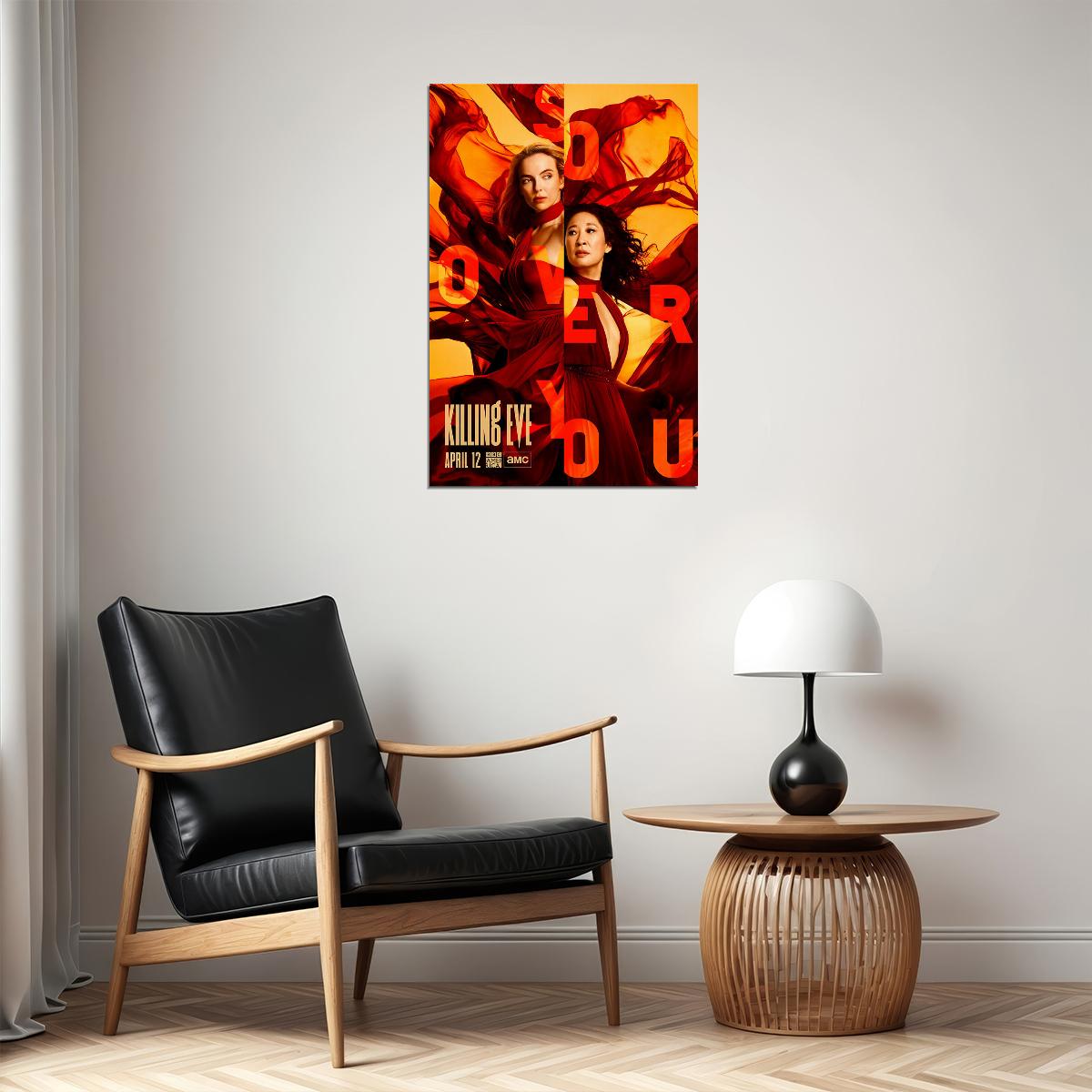Killing Eve Movie Sandra Oh Jodie Comer Tv Series 2018 Poster Wall Art Print Home Wall Decor - xonomax