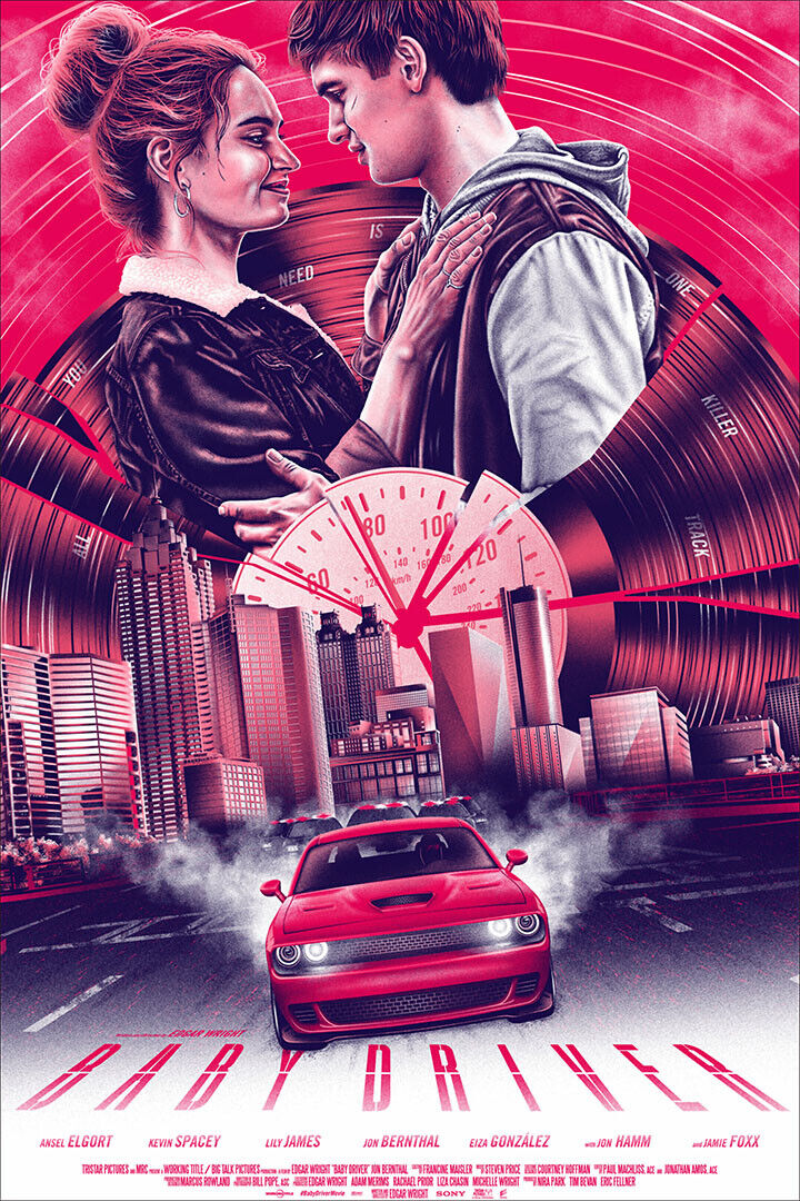 Baby Driver Movie Ansel Elgort Drama Action Crime Poster Wall Art Print Home Wall Decor - xonomax