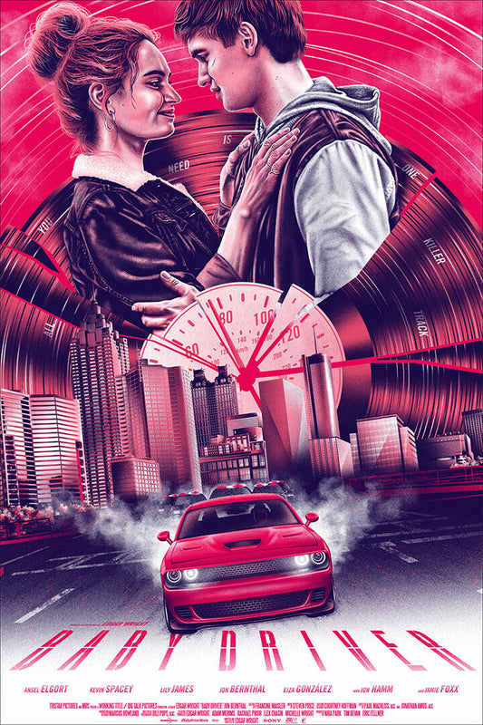 Baby Driver Movie Ansel Elgort Drama Action Crime Poster Wall Art Print Home Wall Decor - xonomax