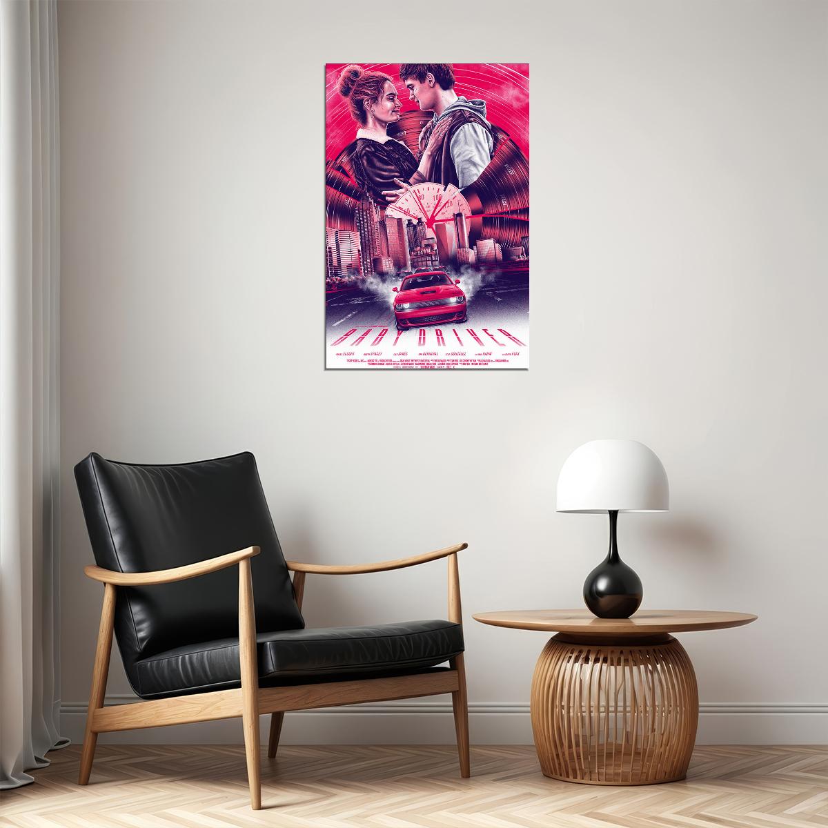 Baby Driver Movie Ansel Elgort Drama Action Crime Poster Wall Art Print Home Wall Decor - xonomax