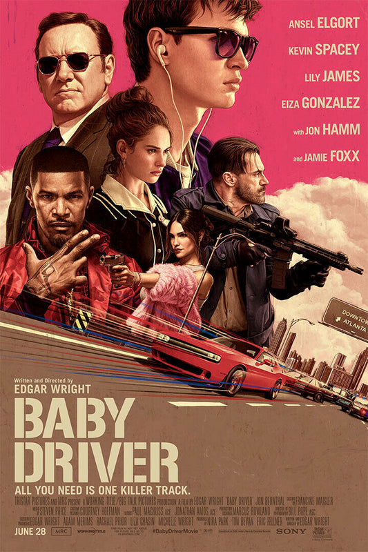Baby Driver Movie 2017 Film Kevin Drama Action Poster Wall Art Print Home Wall Decor - xonomax