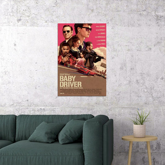 Baby Driver Movie 2017 Film Kevin Drama Action Poster Wall Art Print Home Wall Decor - xonomax