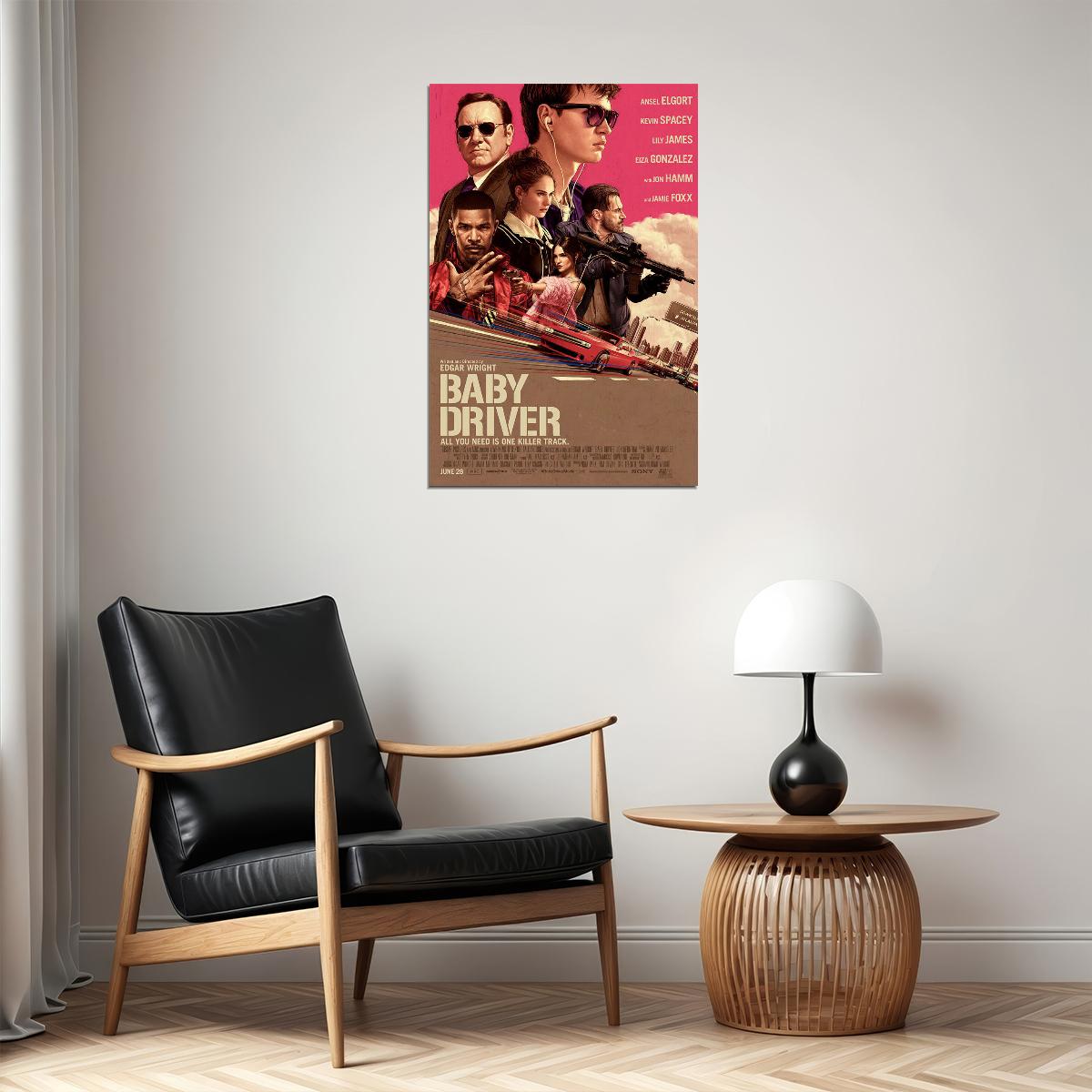 Baby Driver Movie 2017 Film Kevin Drama Action Poster Wall Art Print Home Wall Decor - xonomax