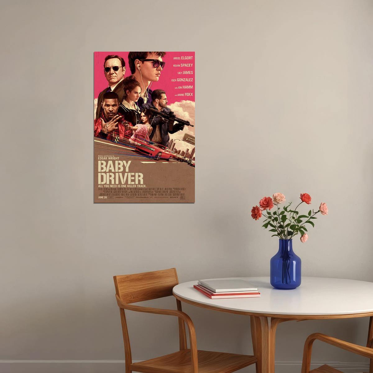 Baby Driver Movie 2017 Film Kevin Drama Action Poster Wall Art Print Home Wall Decor - xonomax