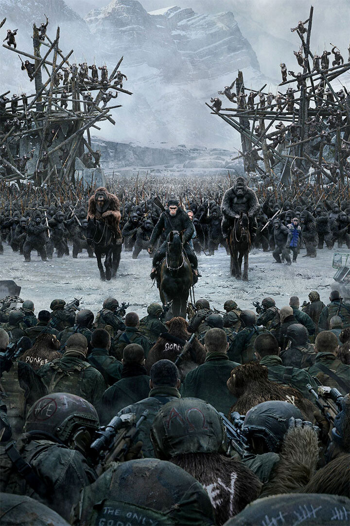 War For The Planet Of The Apes 2017 Snow Movie Poster Wall Art Print Home Wall Decor - xonomax