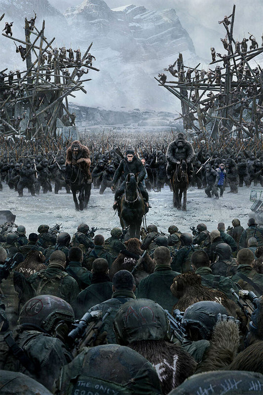 War For The Planet Of The Apes 2017 Snow Movie Poster Wall Art Print Home Wall Decor - xonomax