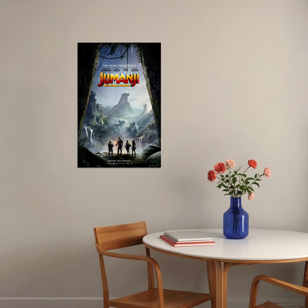 Jumanji Welcome To The Jungle Movie Comedy Poster Wall Art Print Home Wall Decor - xonomax