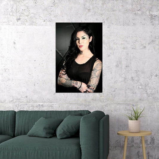 Kat Von D Writer Tattoo Model Poster Wall Art Print Home Wall Decor - xonomax