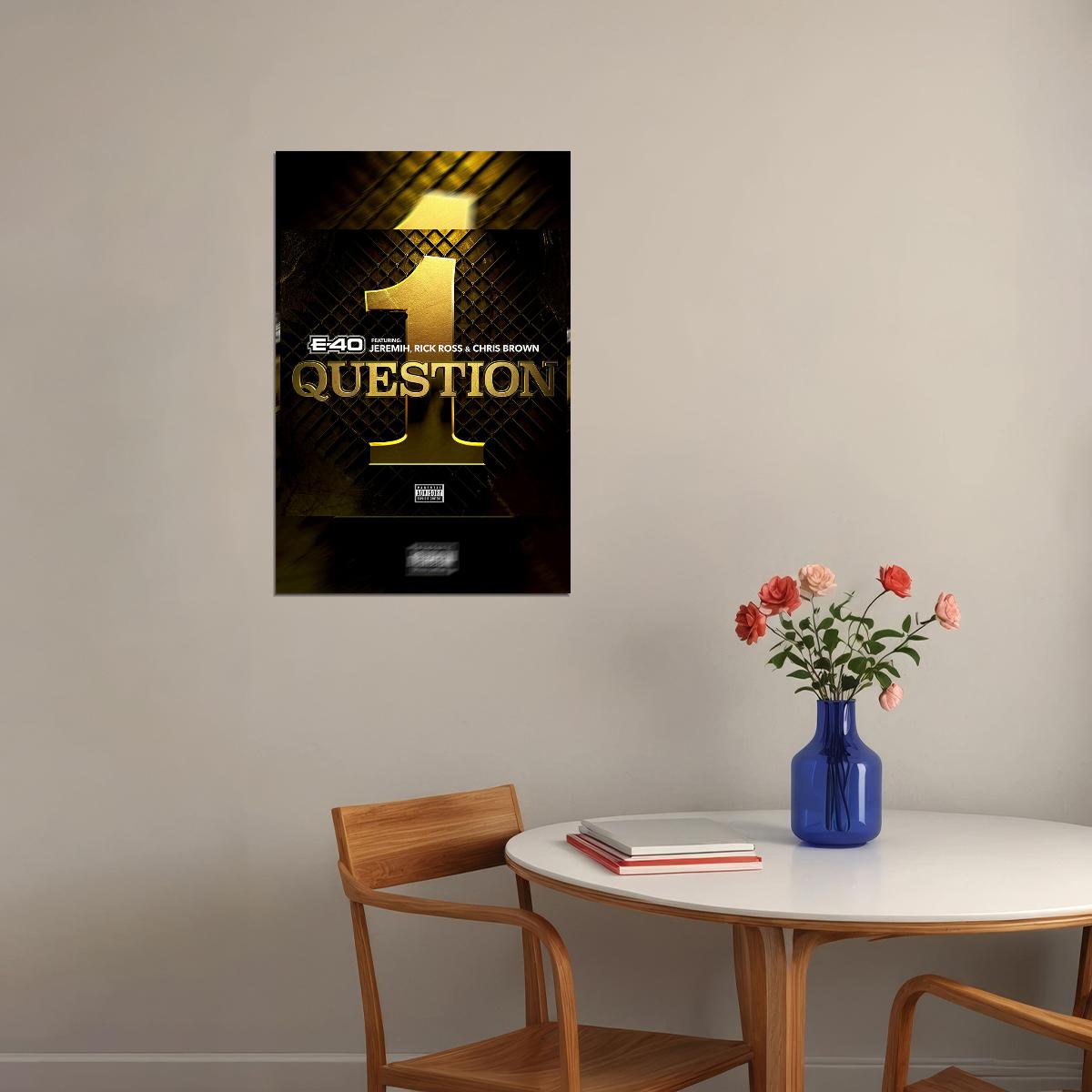 Chris Brown Rapper Questions Music Album Poster Wall Art Print Home Wall Decor - xonomax