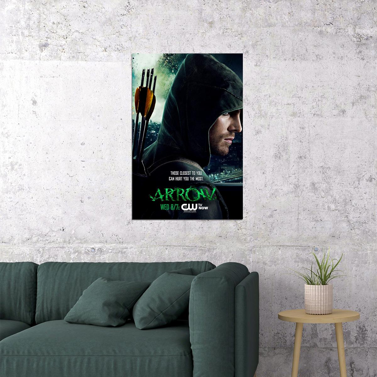 Green Arrow Tv Series Crime Action Poster Wall Art Print Home Wall Decor - xonomax