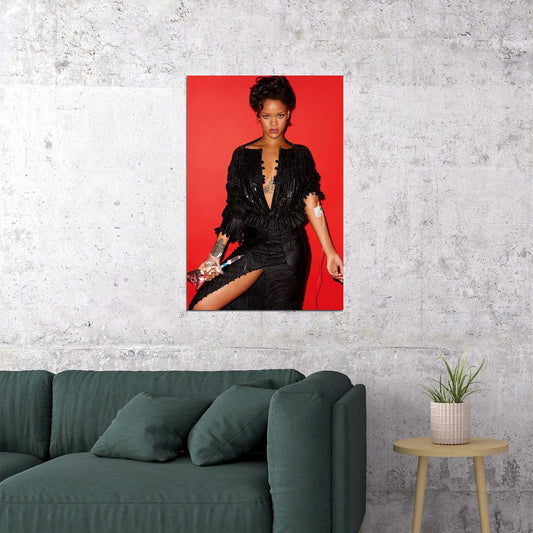 Rihanna Usa Grammy Sexy Girl Super Star Poster Wall Art Print Home Wall Decor - xonomax