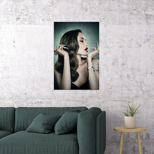 Angelina Jolie Movie Actress Sexy Model Star Icon Poster Wall Art Print Home Wall Decor - xonomax