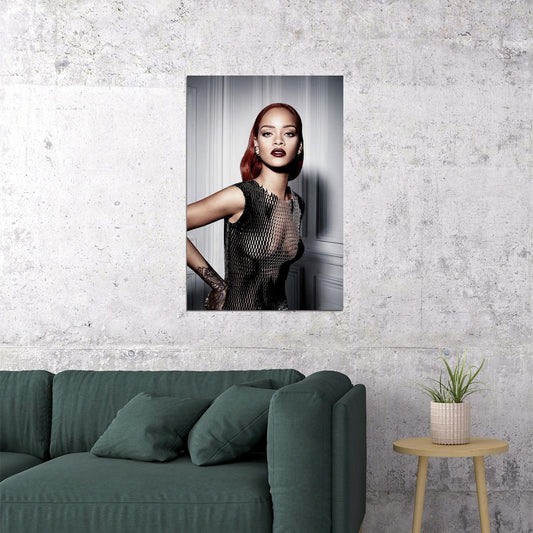 Rihanna Usa Grammy Sexy Girl Super Star Designer Poster Wall Art Print Home Wall Decor - xonomax