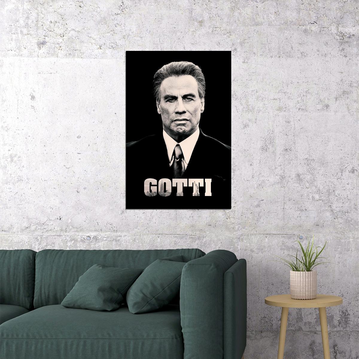 Gotti Movie Kevin Connolly John Travolta John Gotti Drama Poster Wall Art Print Home Wall Decor - xonomax