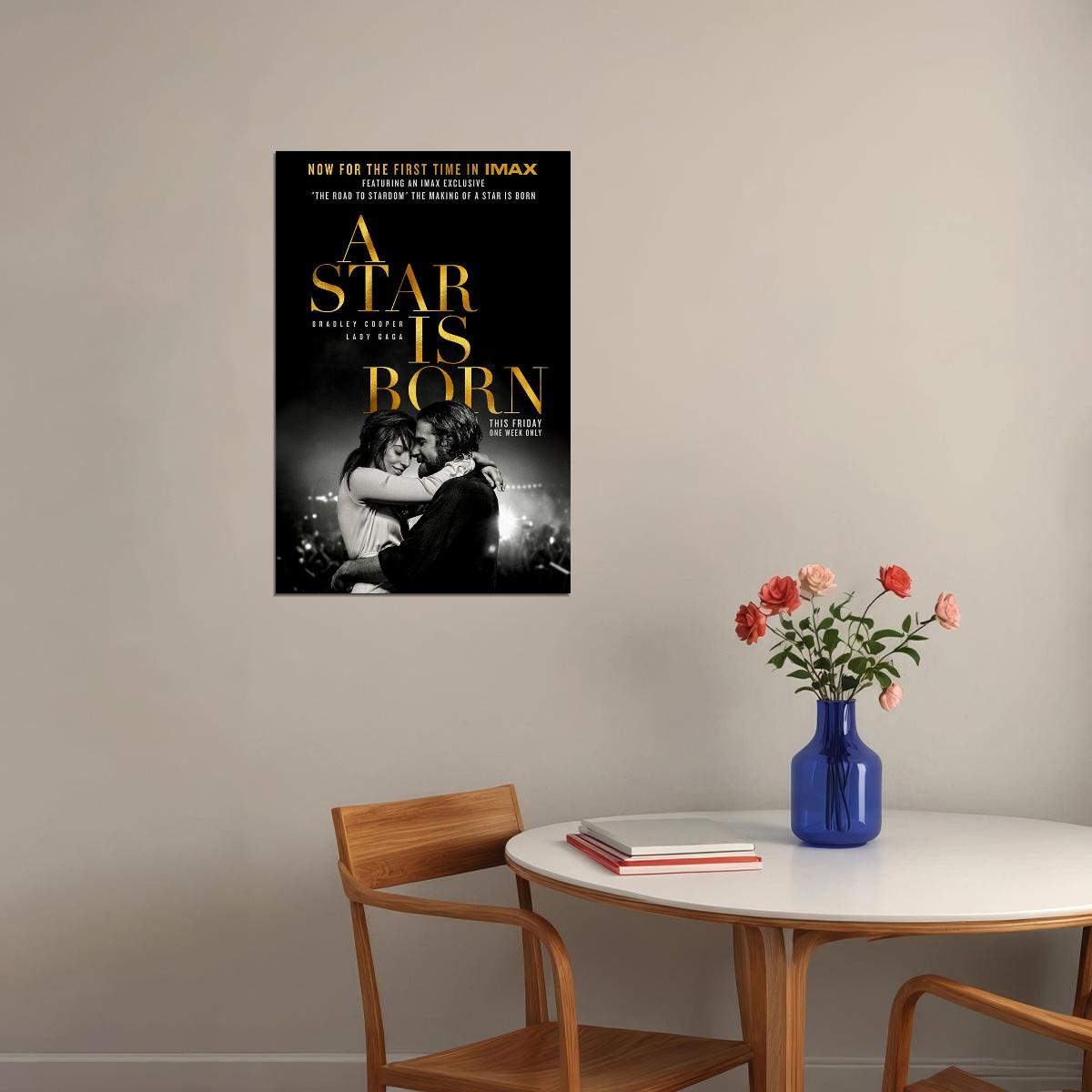 A Star Is Born Bradley Cooper Lady Gaga 2018 Movie Romance Poster Wall Art Print Home Wall Decor - xonomax