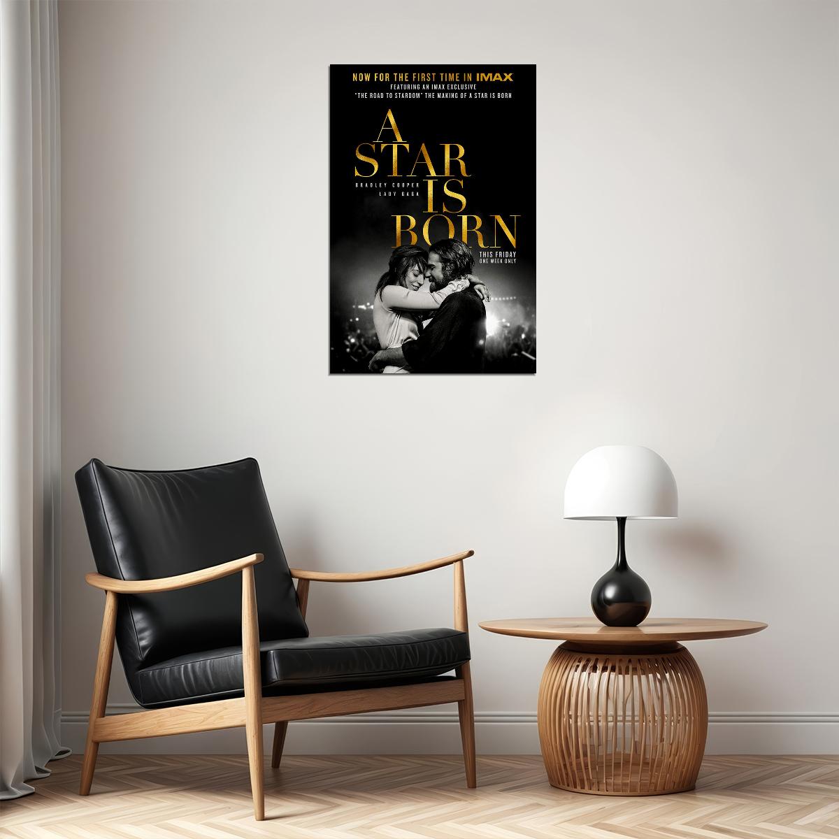 A Star Is Born Bradley Cooper Lady Gaga 2018 Movie Romance Poster Wall Art Print Home Wall Decor - xonomax