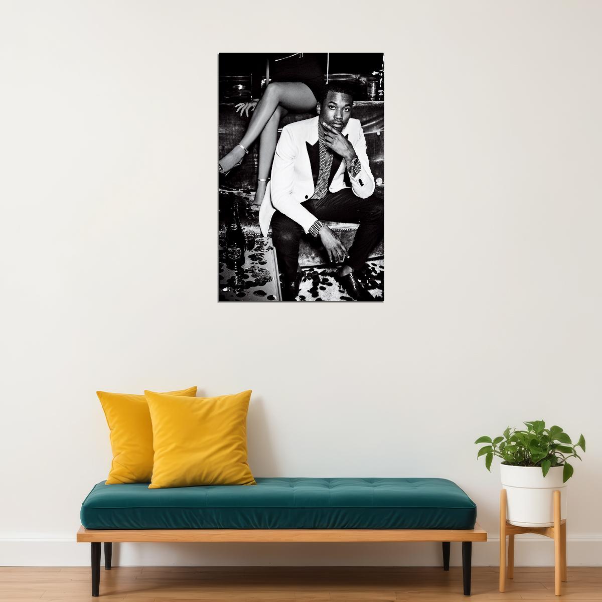 Meek Mill Rapper Music Singer Famous Artist Poster Wall Art Print Home Wall Decor - xonomax