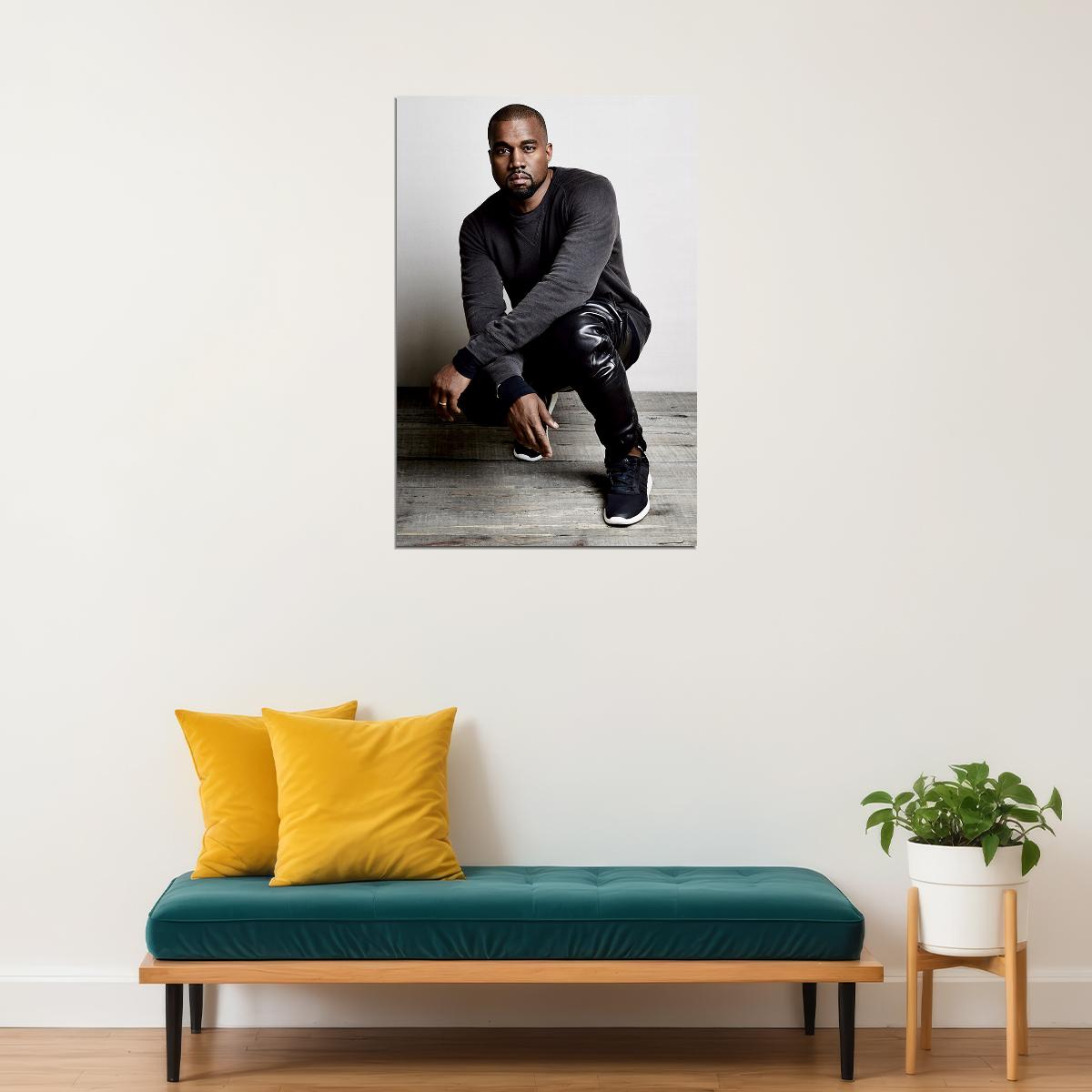 Kanye West Rapper Songwriter Music Singer Poster Wall Art Print Home Wall Decor - xonomax