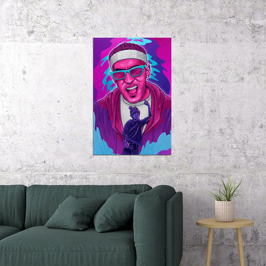 Bad Bunny 2018 Tour Trap Rap Music Singer Star Poster Wall Art Print Home Wall Decor - xonomax