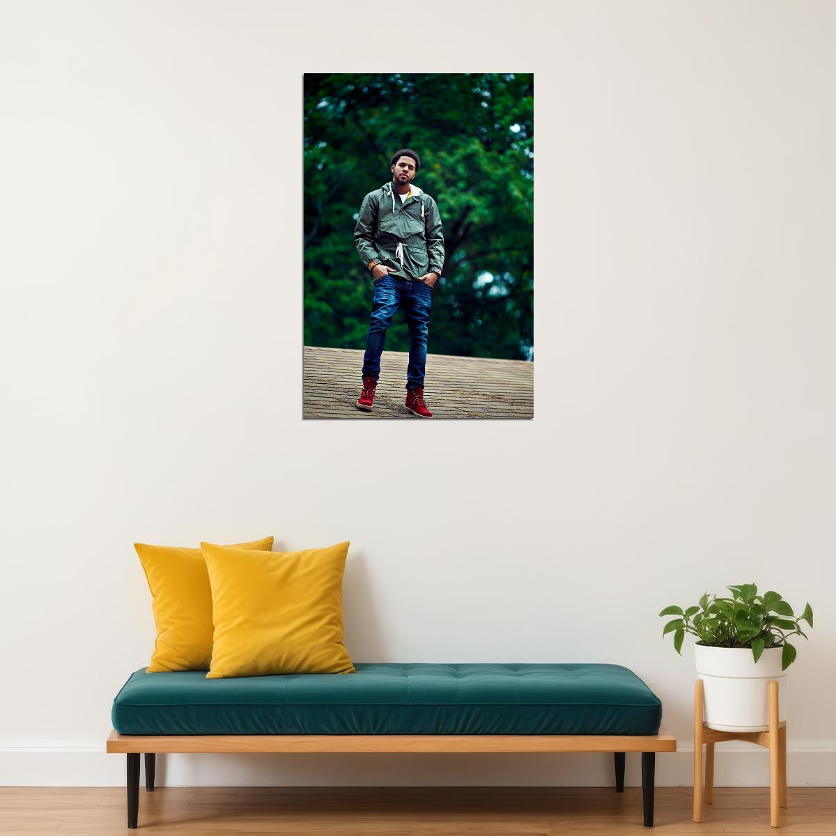 J Cole 2014 Forest Hills Drive Music Album Poster Wall Art Print Home Wall Decor - xonomax