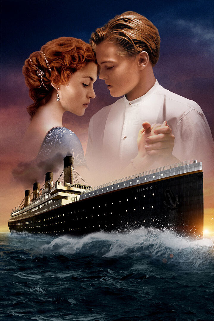 Titanic Movie Leonardo Dicaprio Drama Romantic Poster Wall Art Print Home Wall Decor - xonomax