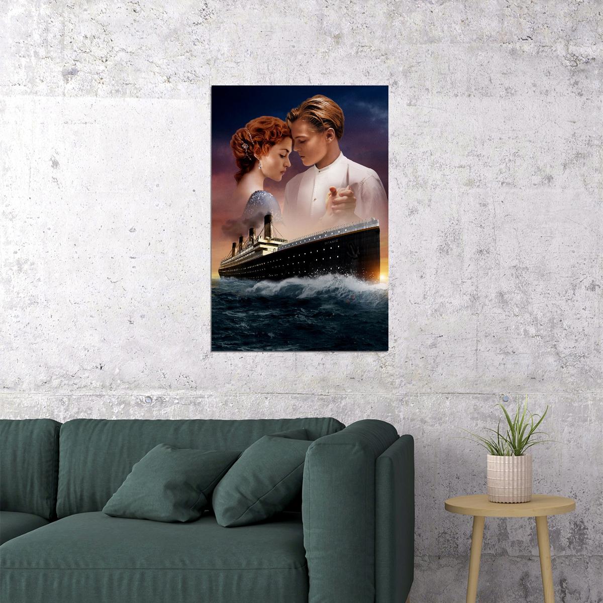 Titanic Movie Leonardo Dicaprio Drama Romantic Poster Wall Art Print Home Wall Decor - xonomax