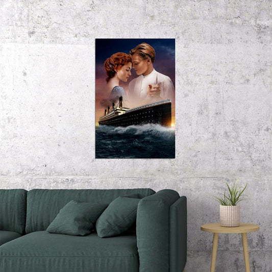 Titanic Movie Leonardo Dicaprio Drama Romantic Poster Wall Art Print Home Wall Decor - xonomax