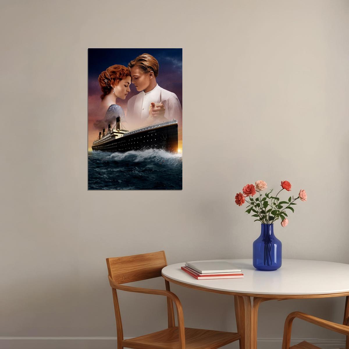 Titanic Movie Leonardo Dicaprio Drama Romantic Poster Wall Art Print Home Wall Decor - xonomax