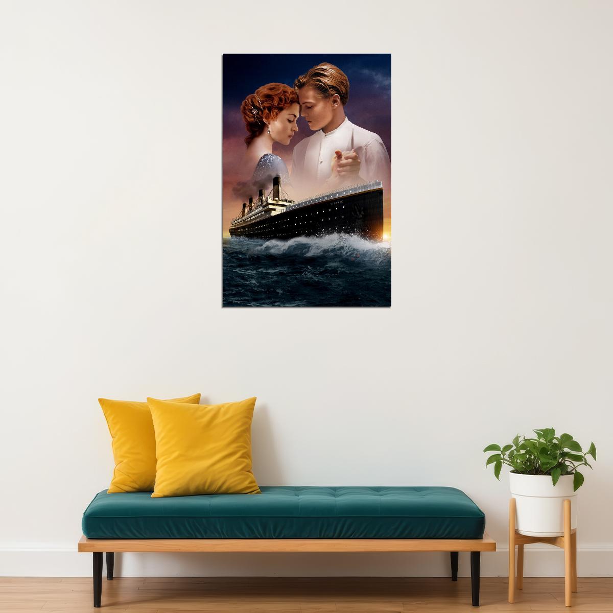 Titanic Movie Leonardo Dicaprio Drama Romantic Poster Wall Art Print Home Wall Decor - xonomax