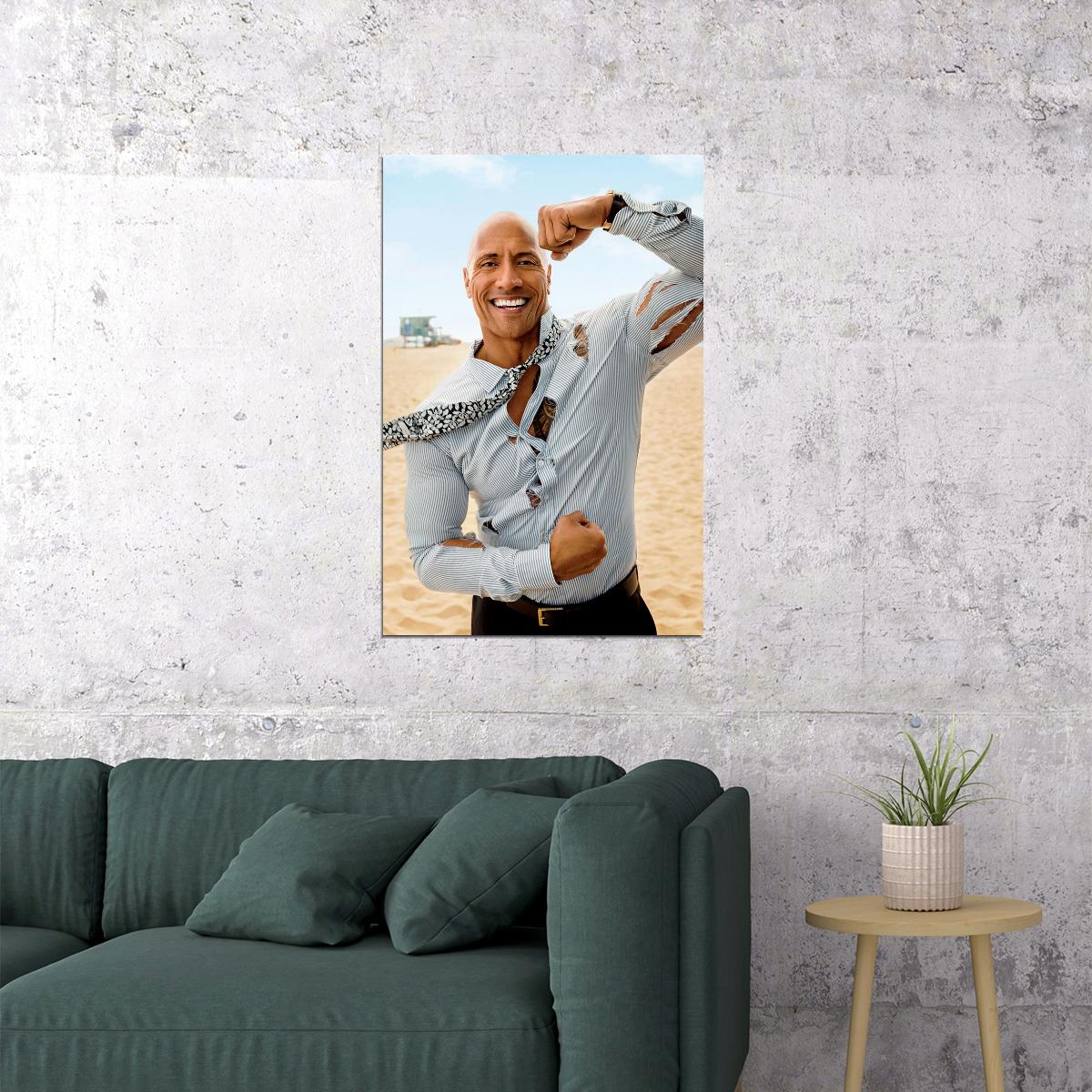 Dwayne Johnson The Rock Muscle Movie Actor Poster Wall Art Print Home Wall Decor - xonomax