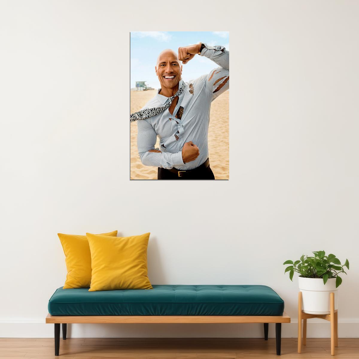 Dwayne Johnson The Rock Muscle Movie Actor Poster Wall Art Print Home Wall Decor - xonomax