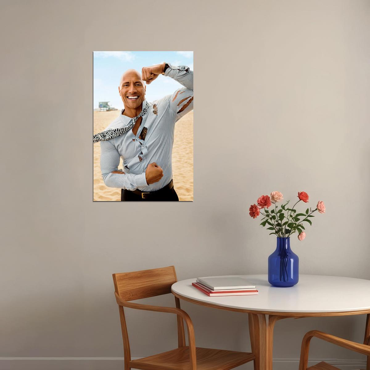 Dwayne Johnson The Rock Muscle Movie Actor Poster Wall Art Print Home Wall Decor - xonomax