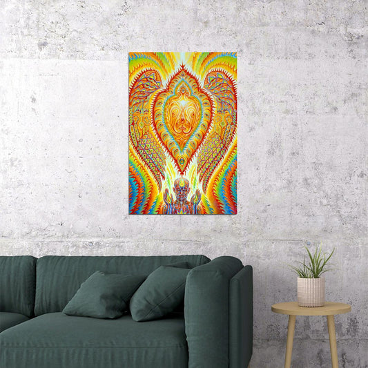 Psychedelic Trippy Visual Abstract Modern Poster Wall Art Print Home Wall Decor - xonomax