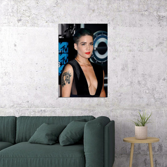 Halsey Beauty Music Star Celebrity Singer Poster Wall Art Print Home Wall Decor - xonomax