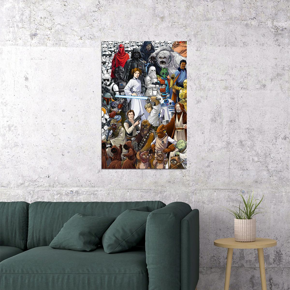 Star Wars Classic Movie Adventure Action Fantasy Poster Wall Art Print Home Wall Decor - xonomax