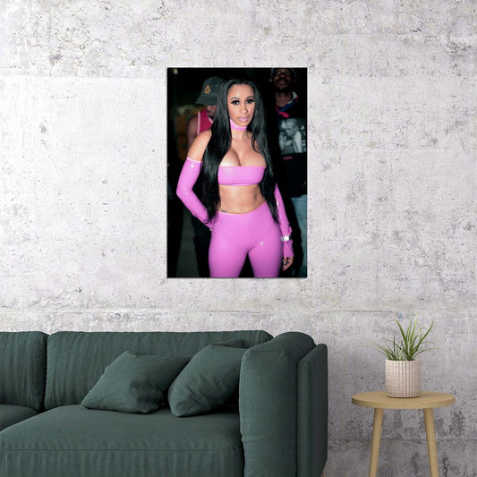Cardi B Rap Music Sexy Singer Rap Artist Beautiful Poster Wall Art Print Home Wall Decor - xonomax